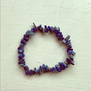 Tumbled Blue Agate Stretch Bracelet